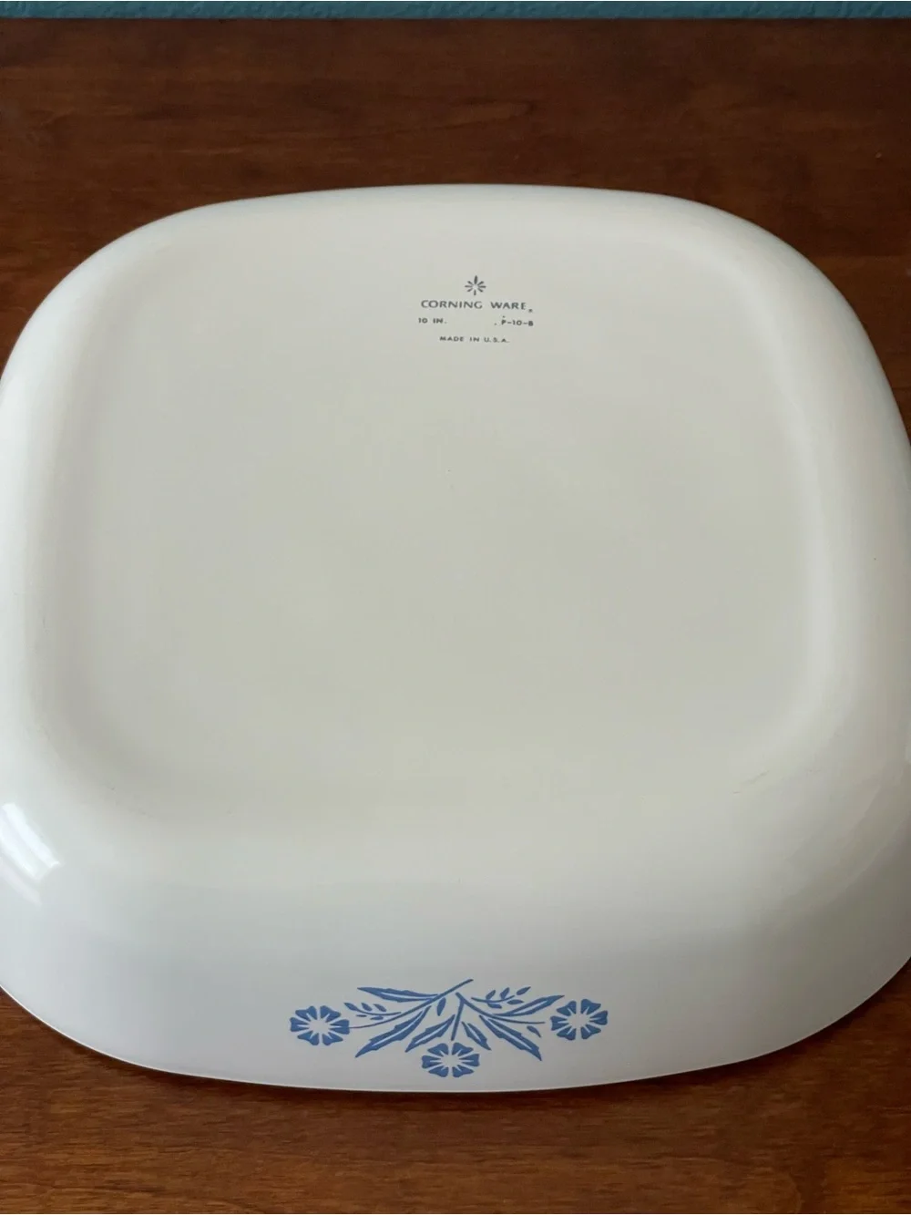 Vtg Corning Ware Blue Cornflower 10in P-10B Casserole Dish with Pyrex Lid - B-27